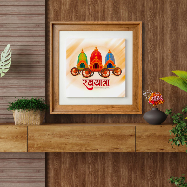 Traditional Rath Yatra Canvas | Indian Festive Decor Spiritual Home Decor 17